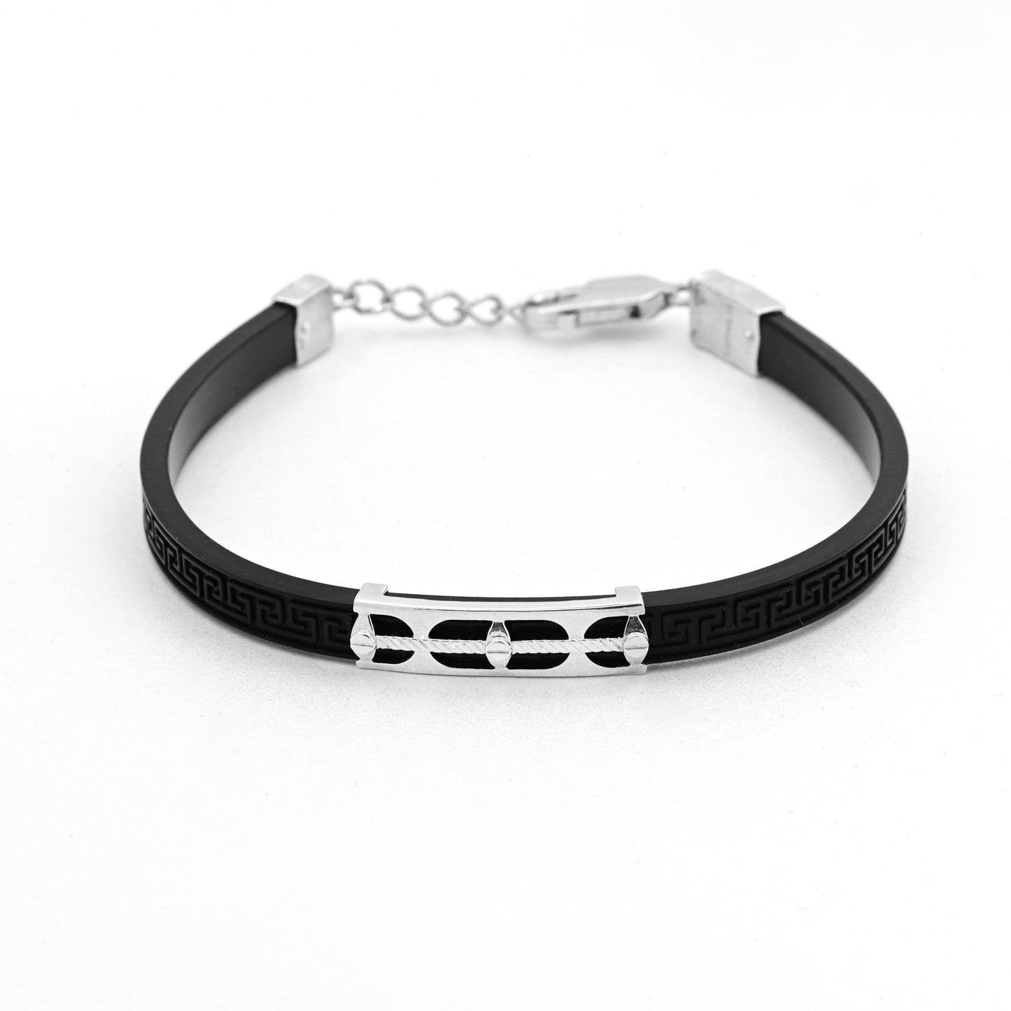 The Sleek Noir Silver Belt Bracelet - Vinayak - House of Silver