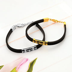 The Sleek Noir Silver Belt Bracelet