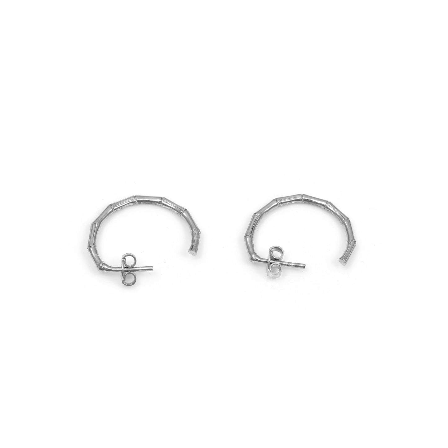 The Sleek Silver Hoop Earrings - Vinayak - House of Silver