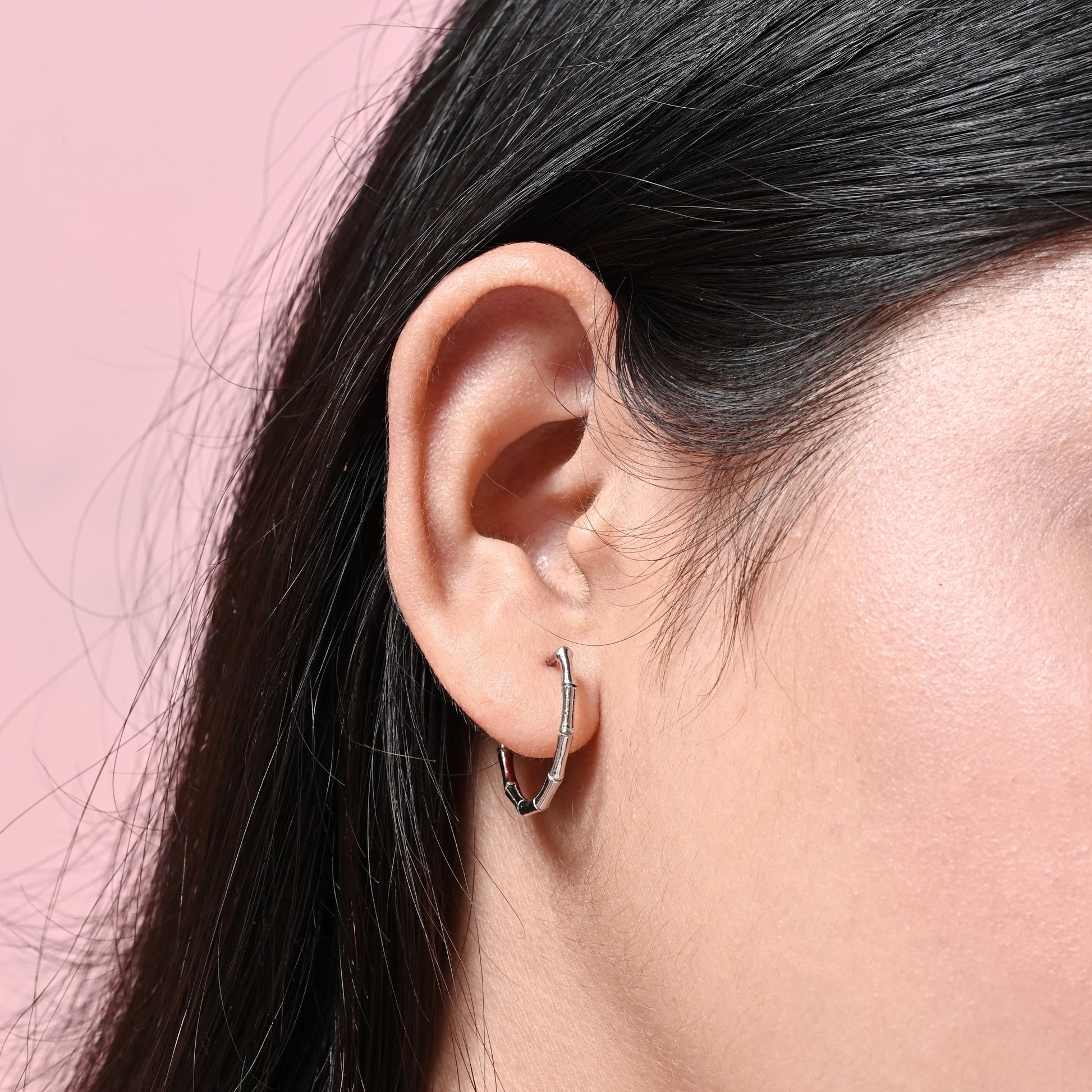 The Sleek Silver Hoop Earrings - Vinayak - House of Silver