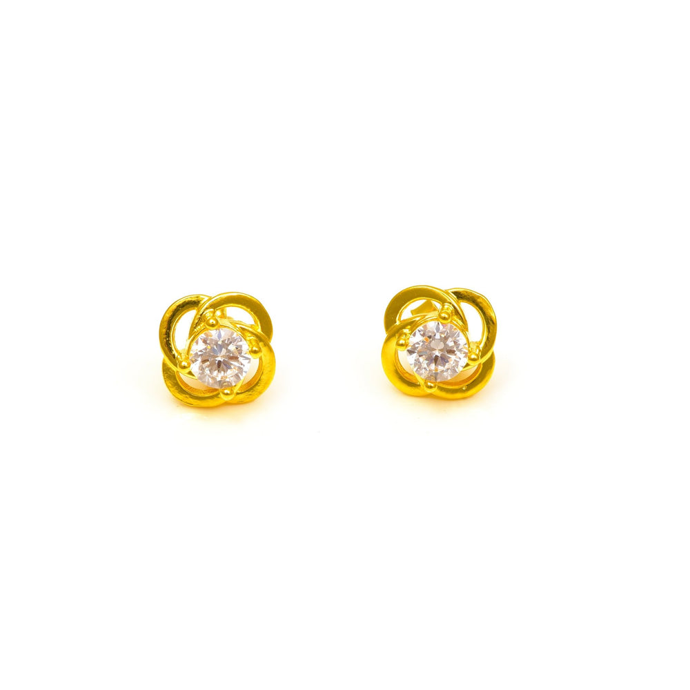 The Solitaire Bud Stud Silver Earrings