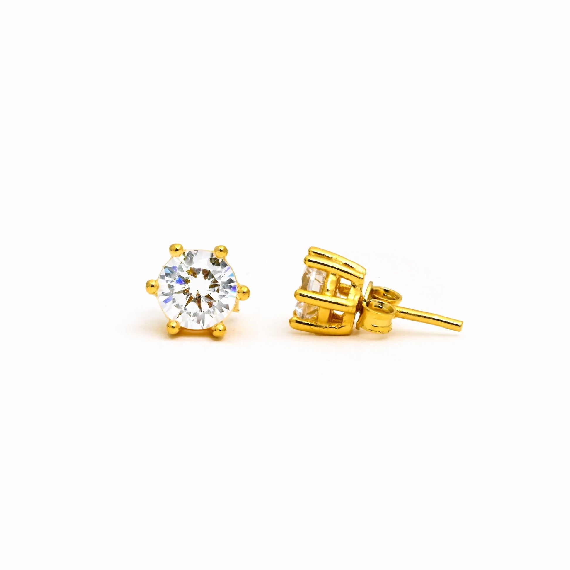 The Solitaire Stud Earrings - Vinayak - House of Silver