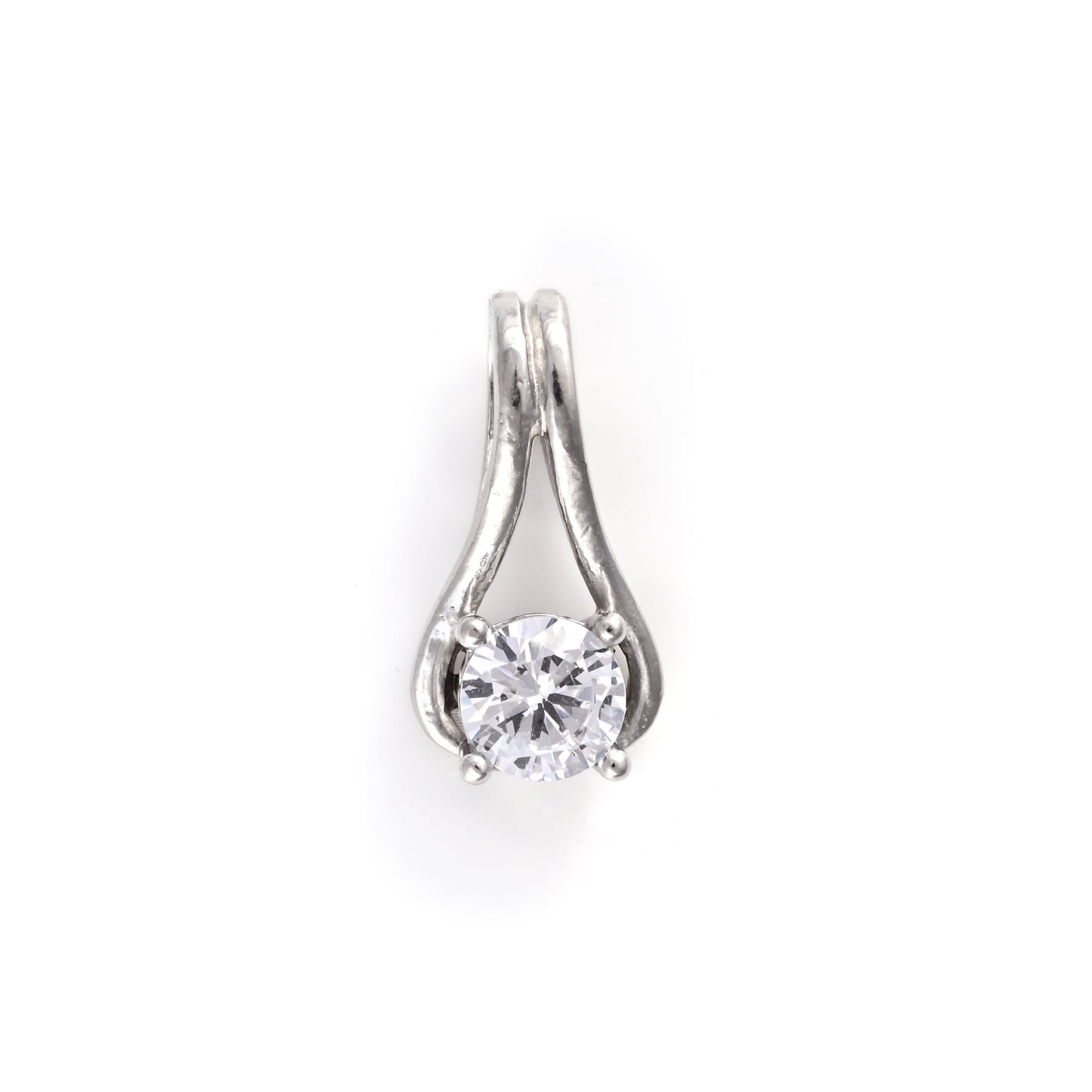 The Solitaire Zirconia Pendant - Vinayak - House of Silver