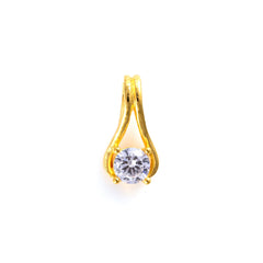 The Solitaire Zirconia Silver Pendant