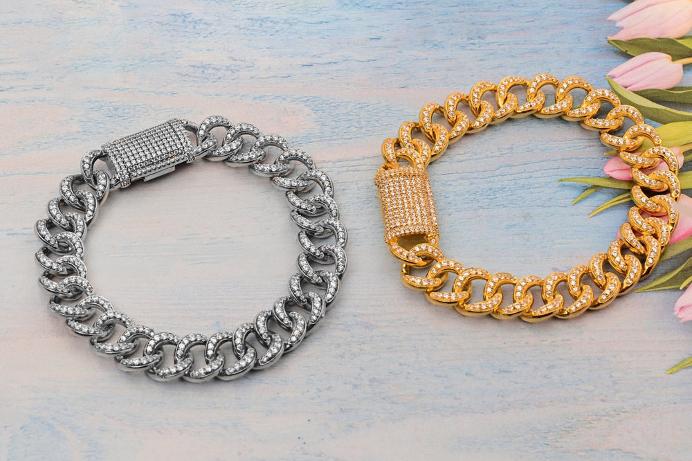 The Sparkling Zirconia Chained Silver Bracelet