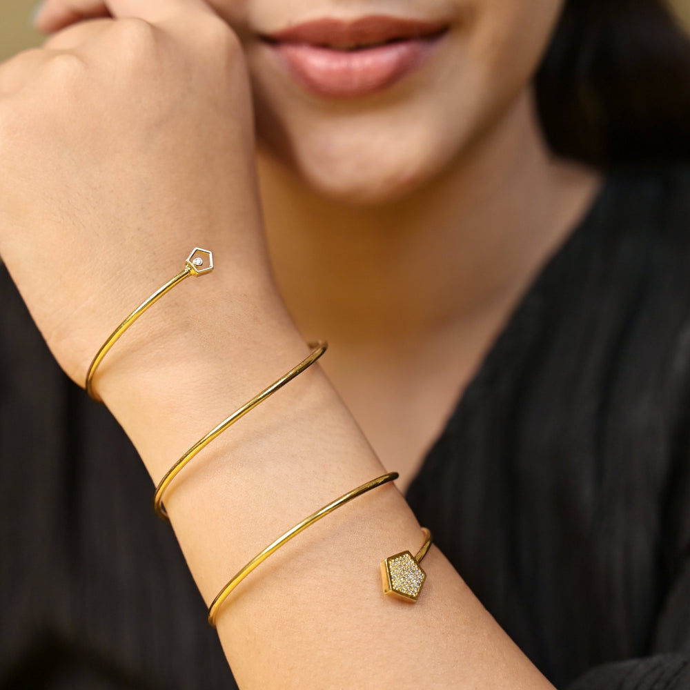 The Spiral Silver Cuff Bracelet