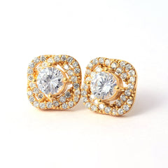 The Square Crystal Earrings