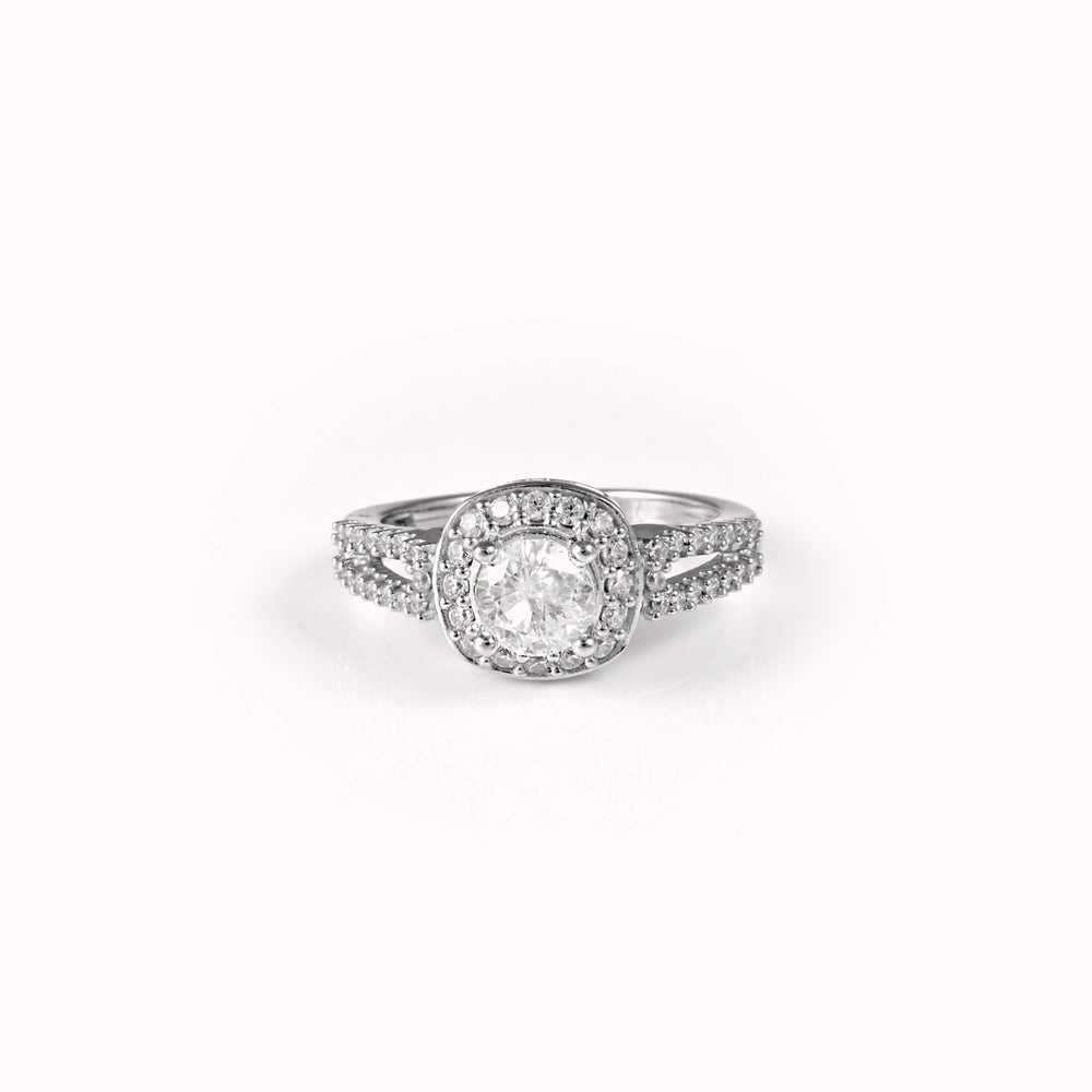 The Stellar Sparkle Zirconia Silver Ring