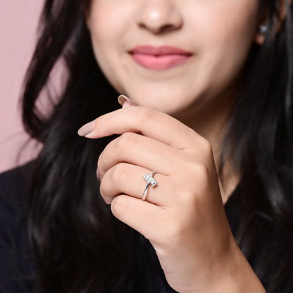 The Subtle Charm Zirconia Ring - Vinayak - House of Silver