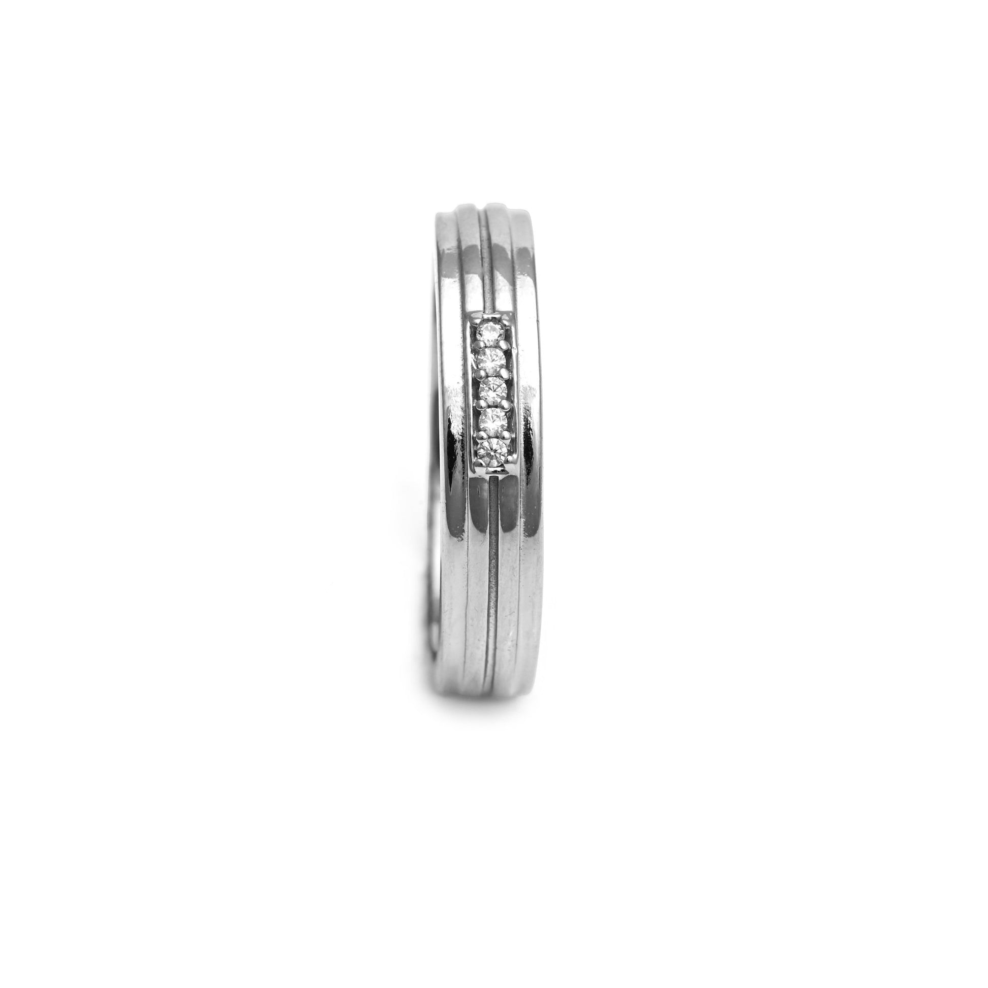 The Subtle Sparkle Band Ring - Vinayak - House of Silver