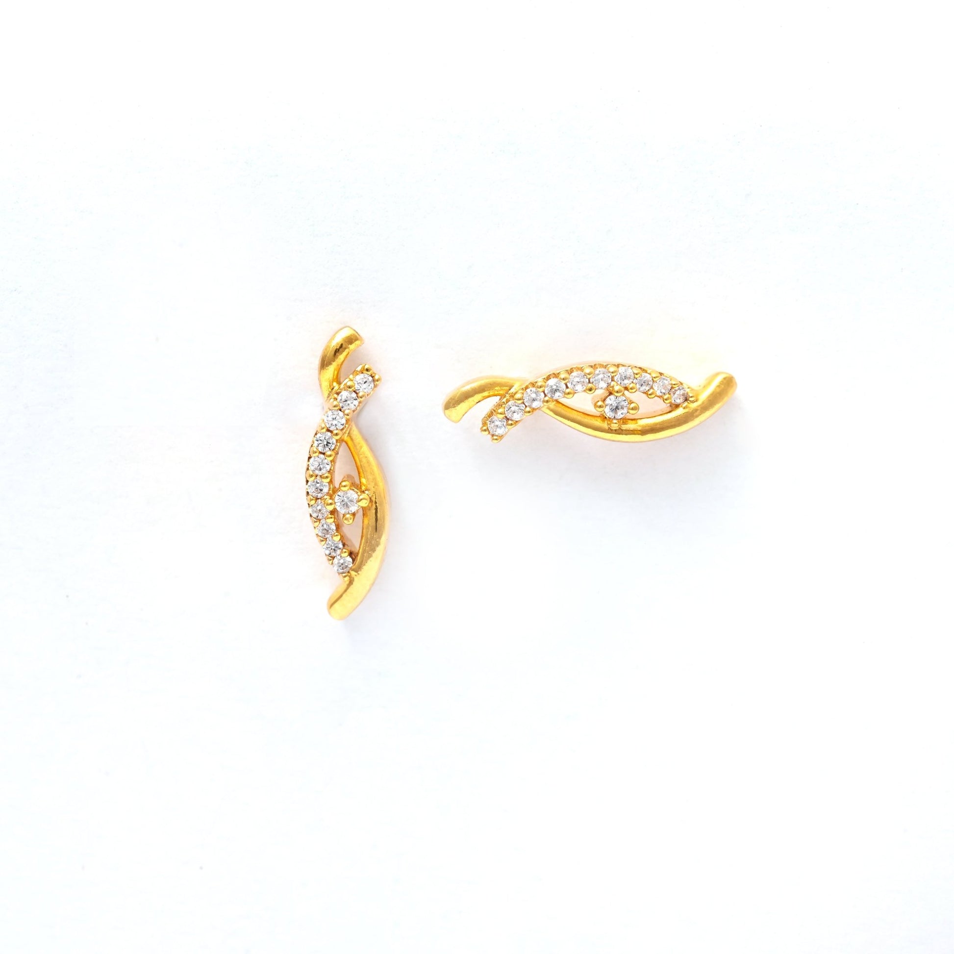 The Subtle Sparkle Stud Earrings - Vinayak - House of Silver