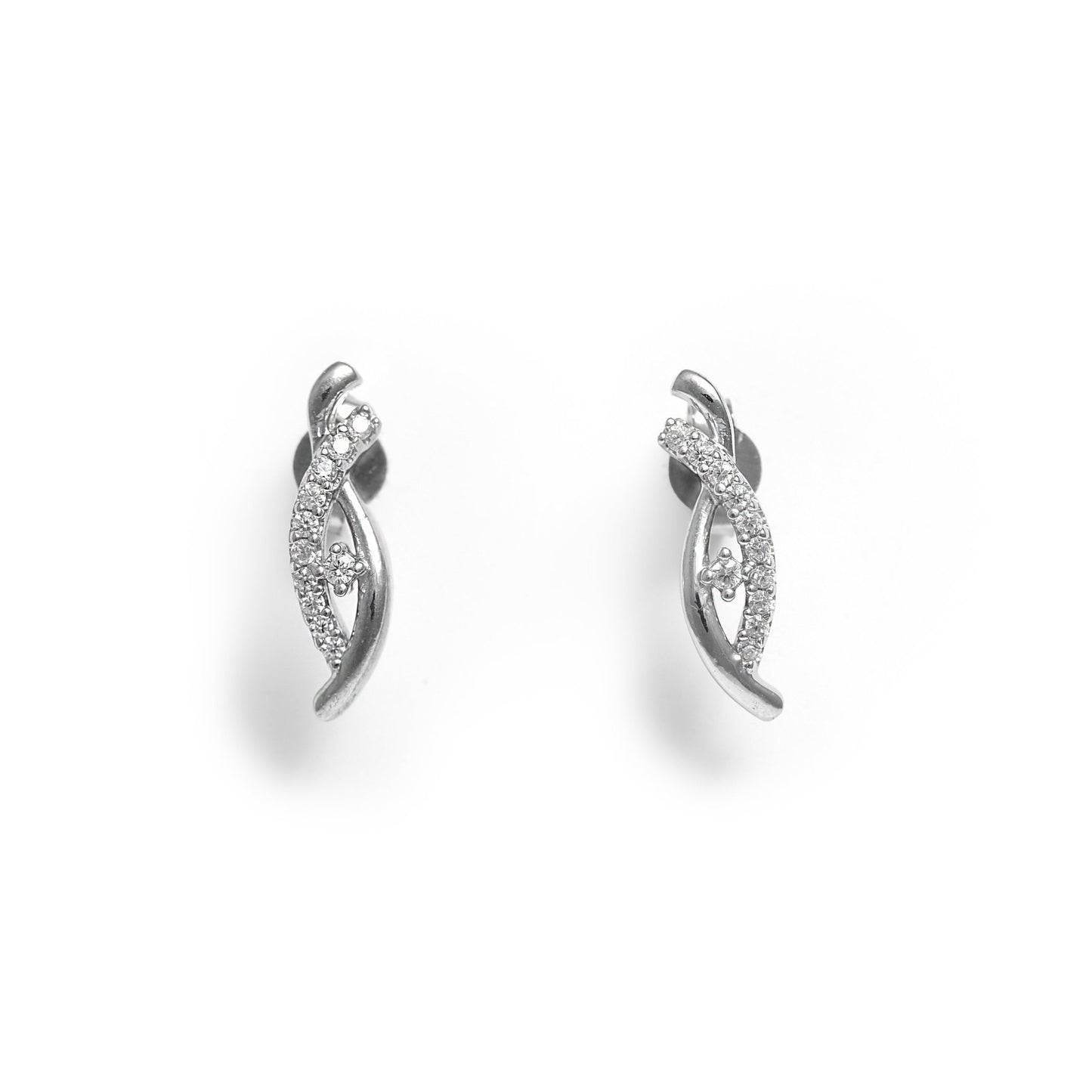 The Subtle Sparkle Stud Earrings - Vinayak - House of Silver