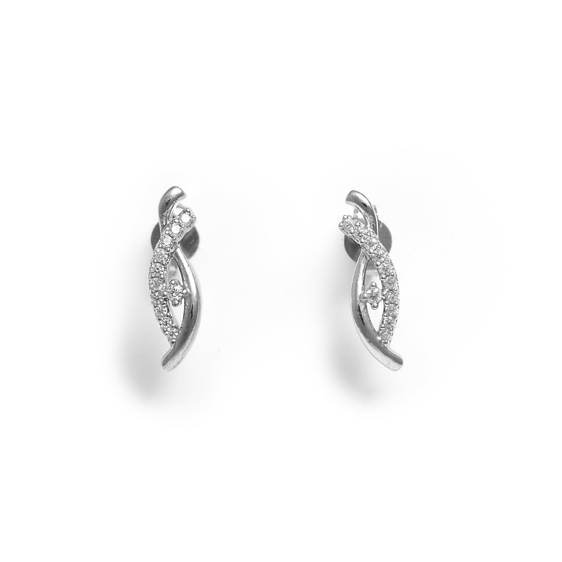 The Subtle Sparkle Stud Earrings - Vinayak - House of Silver