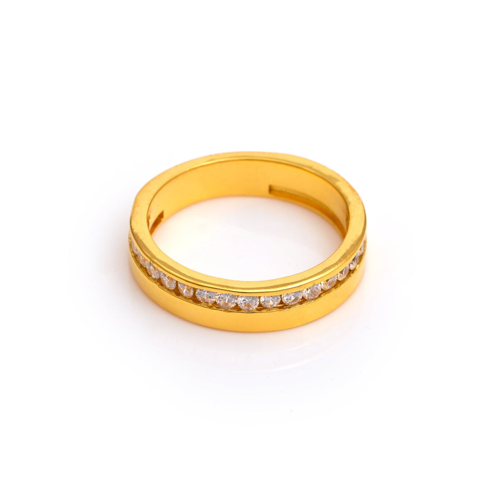 The Subtle Zirconia Silver Band Ring