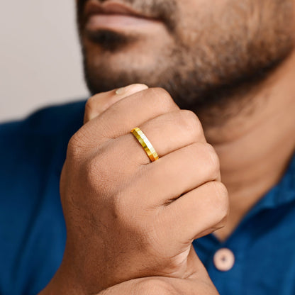 The Textured Band Ring - Vinayak - House of Silver