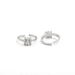 The Trinity Spark Silver Toe Ring