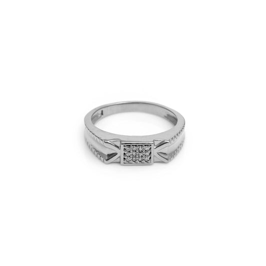 The Zirconia Accent Silver Ring - Vinayak - House of Silver