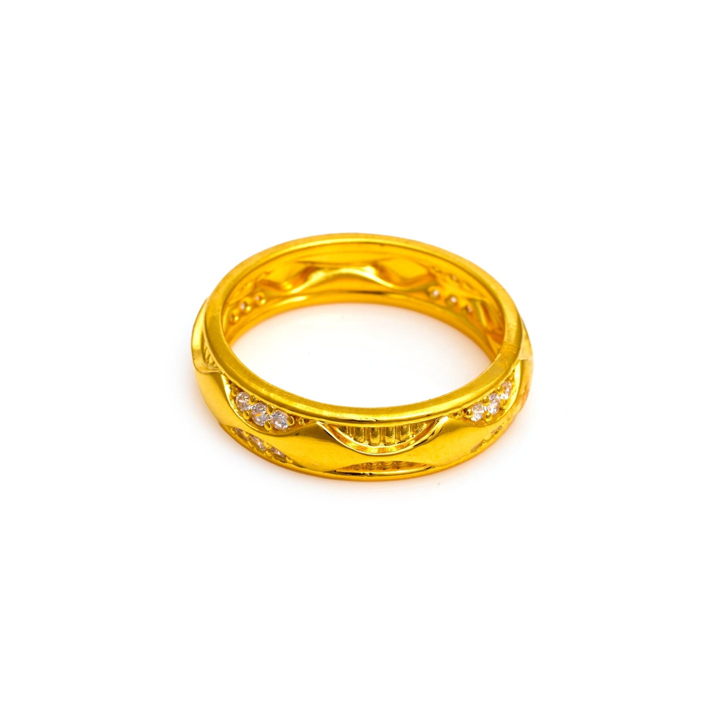 The Zirconia Elegance Band Ring - Vinayak - House of Silver