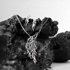 The Zirconia Fiery Necklace Set