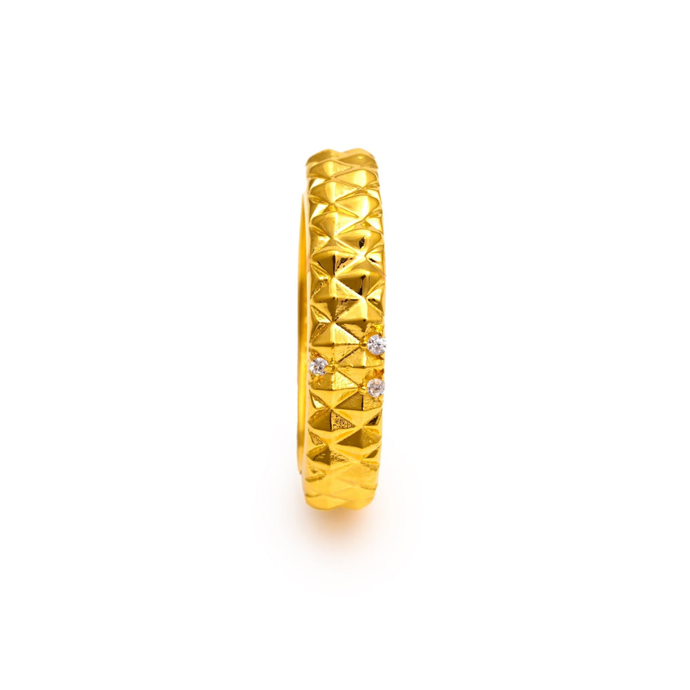 The Zirconia Pattern Silver Ring