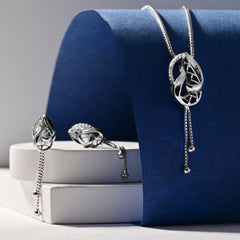 The Zirconian Charm Necklace Set